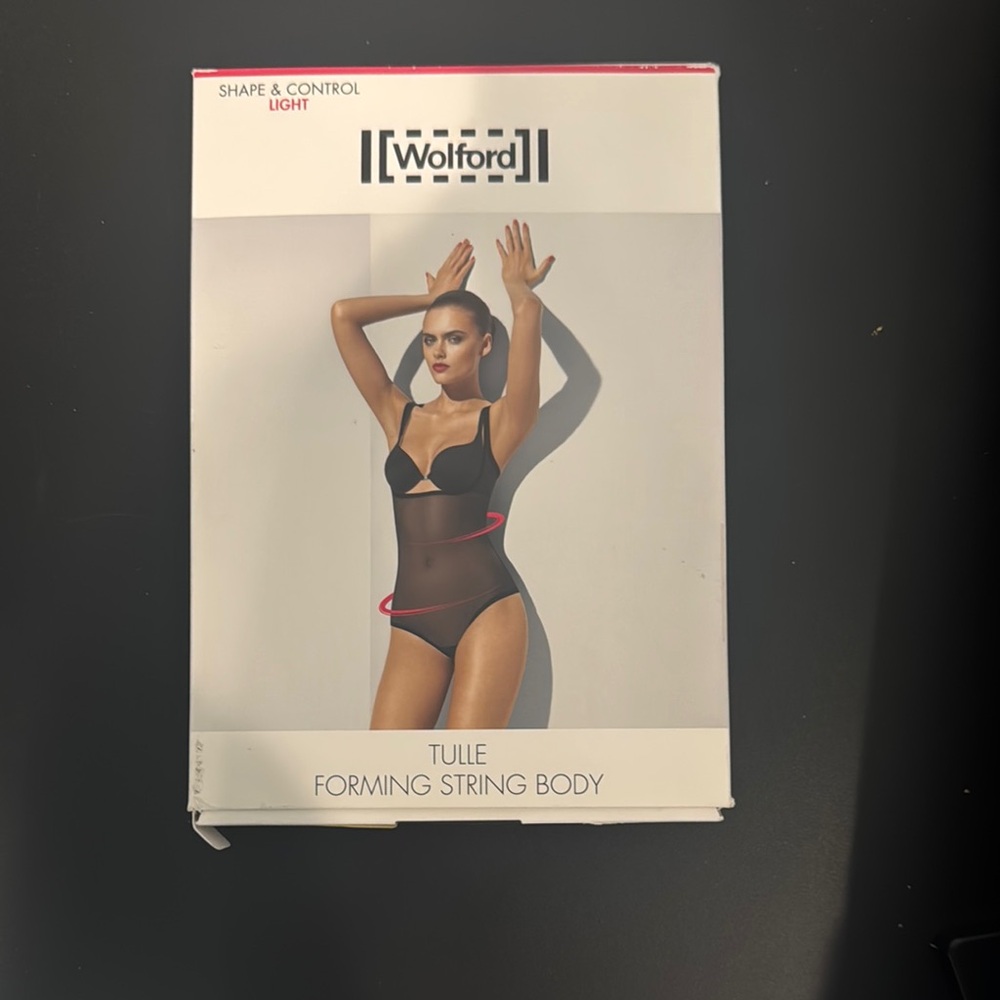 Wolford Tulle Black Shaping Bodysuit